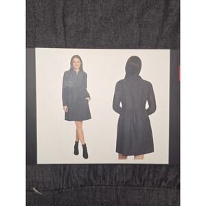 Nine West Dress Midi Womens Size XS Long Sleeve Denim look Button Up Collared